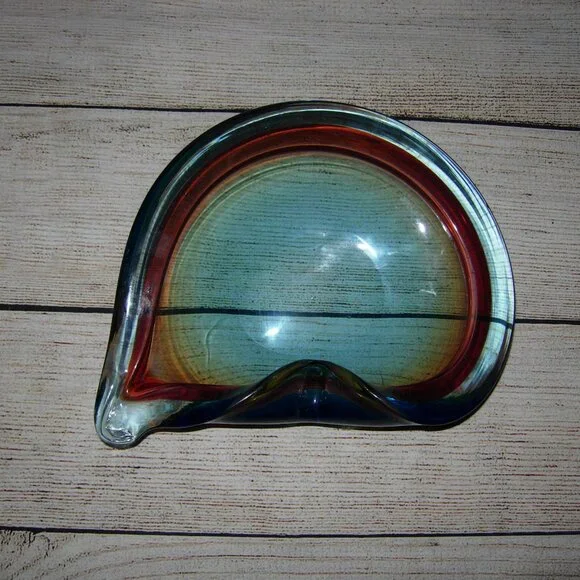Vintage Murano Italian Glass MCM Console Bowl
